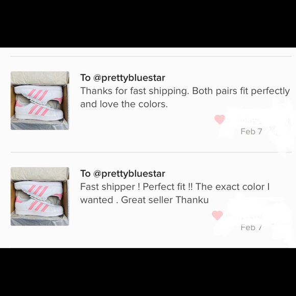 Adidas Superstar white and light pink LAST PAIR - Picture 7 of 8